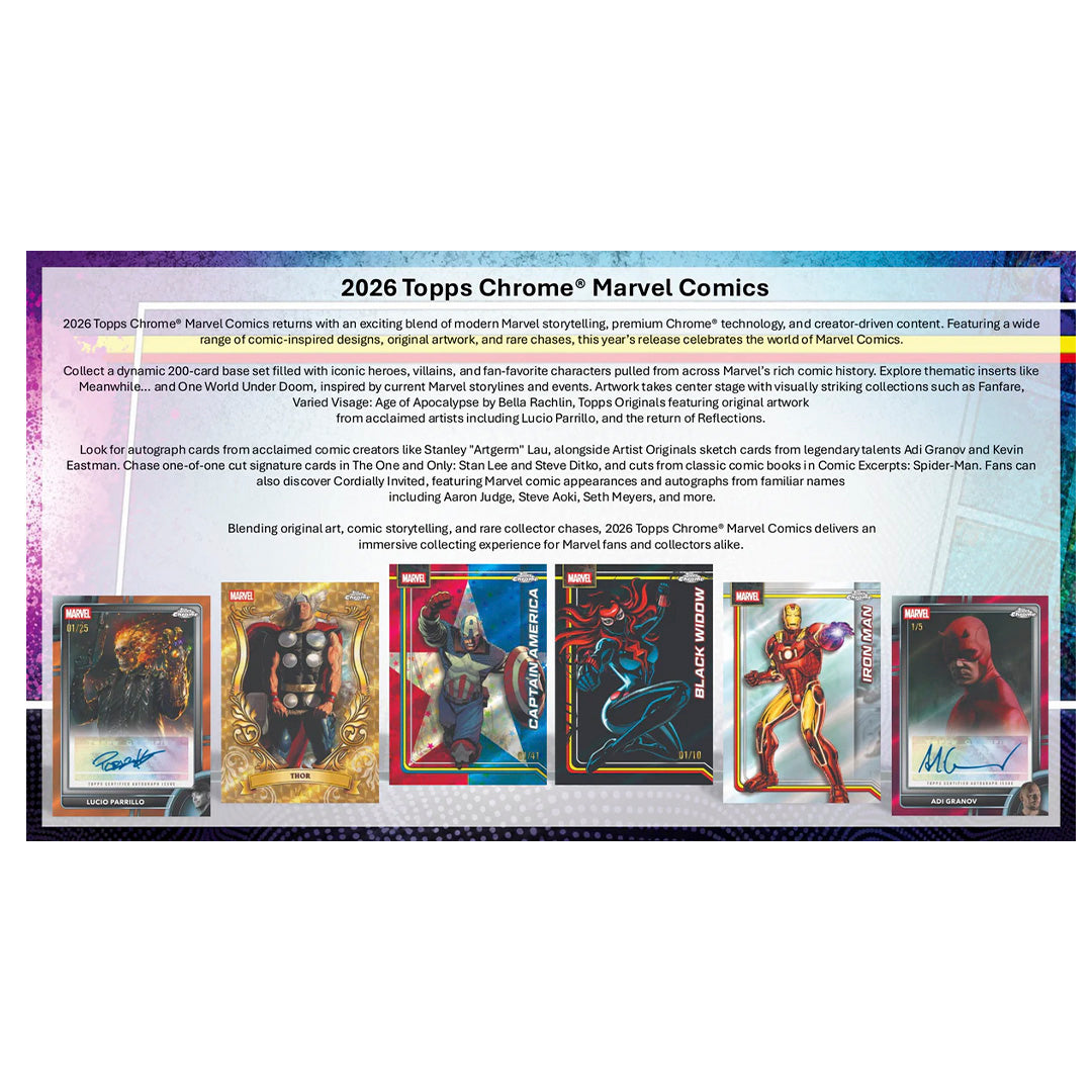 Topps Chrome Marvel Comics 2026 Value Box