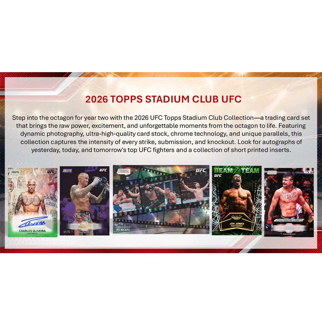 Topps Stadium Club UFC 2026 - Value Box