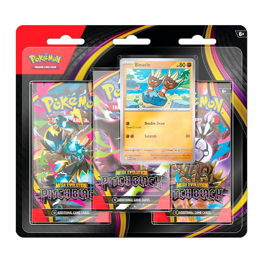Pokémon TCG: Mega Evolution - Pitch Black Binacle 3 Pack Blister