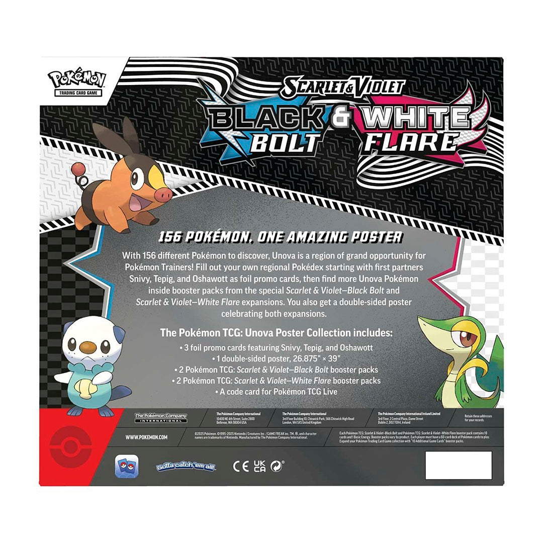 Pokémon TCG: Scarlet & Violet - Black Bolt & White Flare Unova Poster Collection