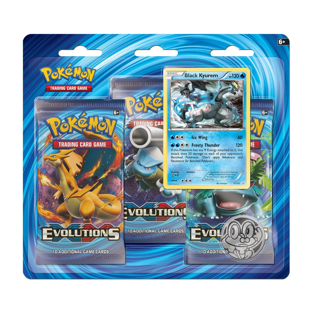 Pokémon TCG: XY Evolutions 3 Pack Blister - Black Kyurem
